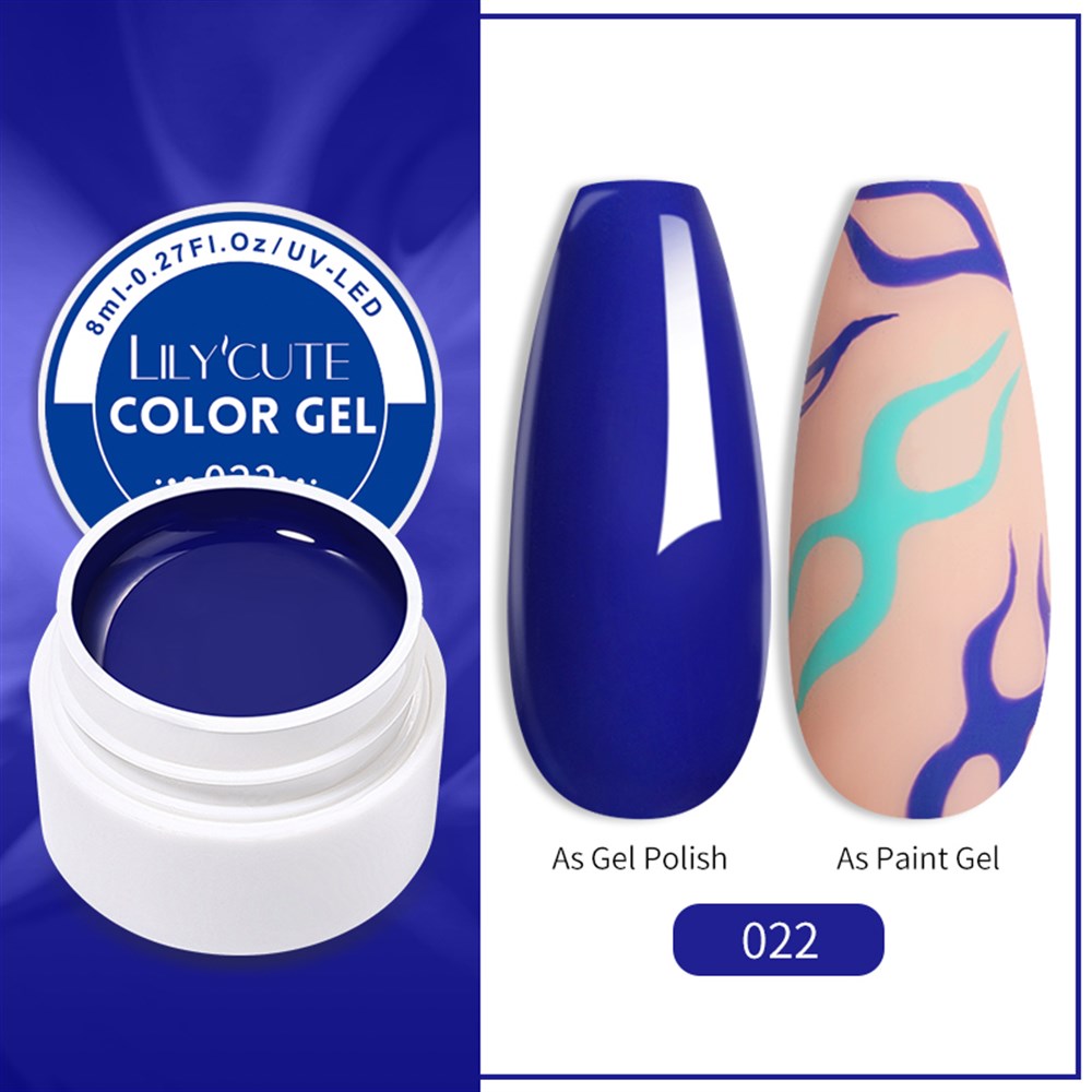 LILY'CUTE 8 ML UV COLOR GEL ( KAP UV KALICI OJE&PAINTING GEL ) 022