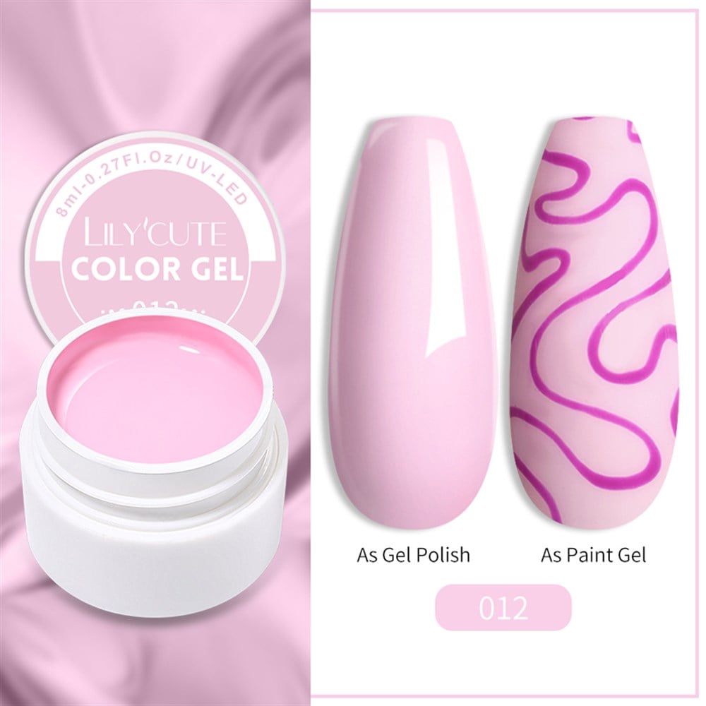 LILY'CUTE 8 ML UV COLOR GEL ( KAP UV KALICI OJE&PAINTING GEL ) 012