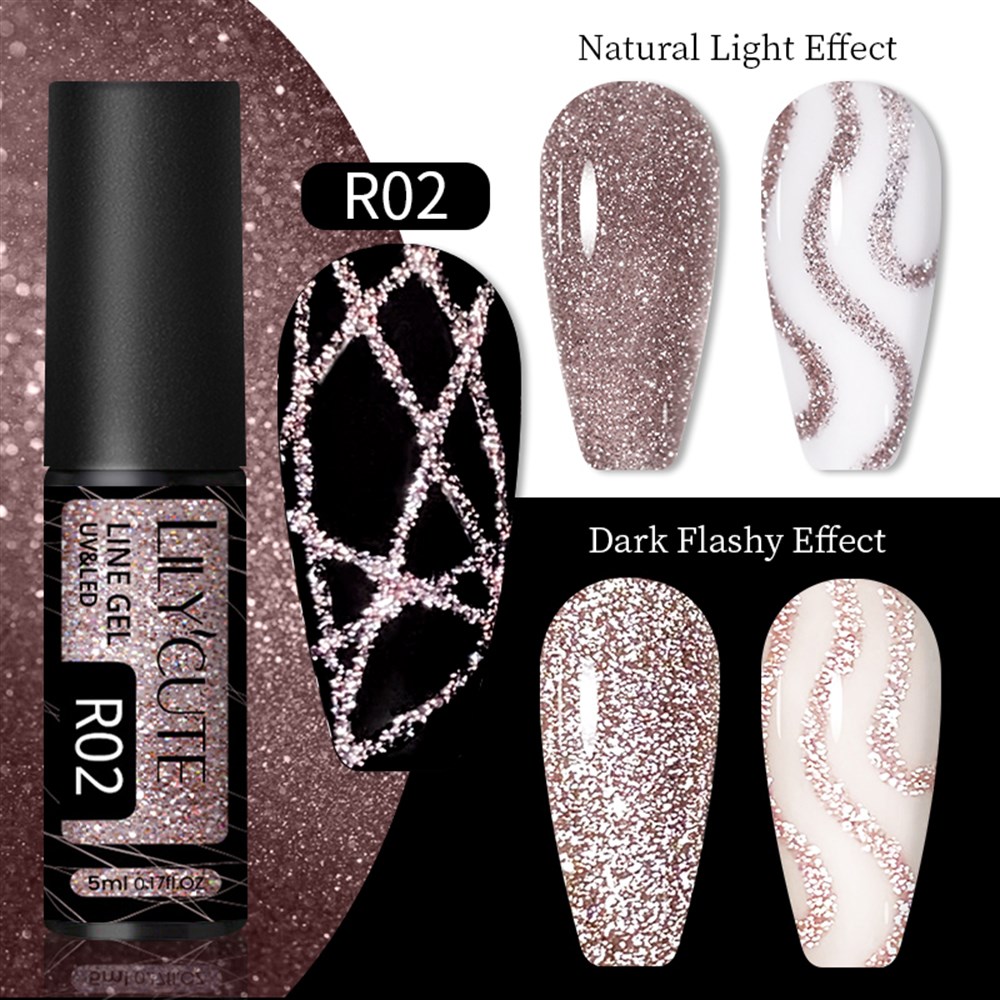 LILY'CUTE İNCE FIRÇA UÇLU REFLECTIVE FLASH PAINTING GEL (REFLEKTÖRLÜ ÇİZİM JELİ) R02