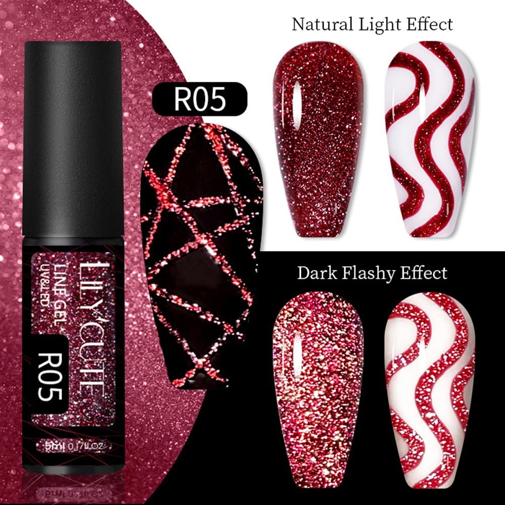 LILY'CUTE İNCE FIRÇA UÇLU REFLECTIVE FLASH PAINTING GEL (REFLEKTÖRLÜ ÇİZİM JELİ) R05