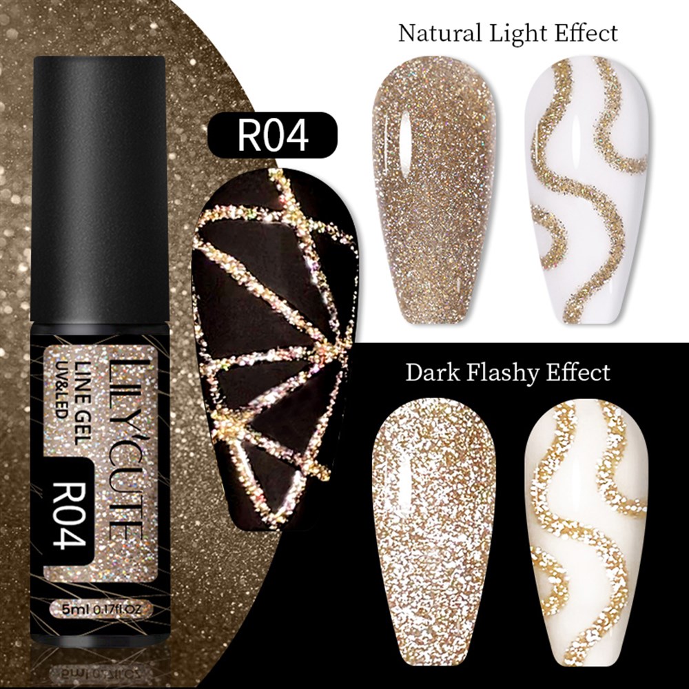 LILY'CUTE İNCE FIRÇA UÇLU REFLECTIVE FLASH PAINTING GEL (REFLEKTÖRLÜ ÇİZİM JELİ) R04