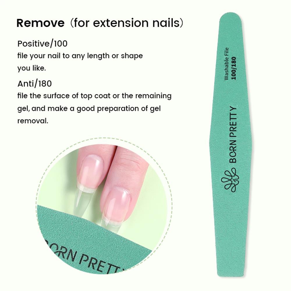 OJE DEPOSU BORN PRETTY PROFESYONEL KALİTELİ (WATERPROOF) SU GEÇİRMEZ  TIRNAK  TÖRPÜSÜ 100/180 KALIN