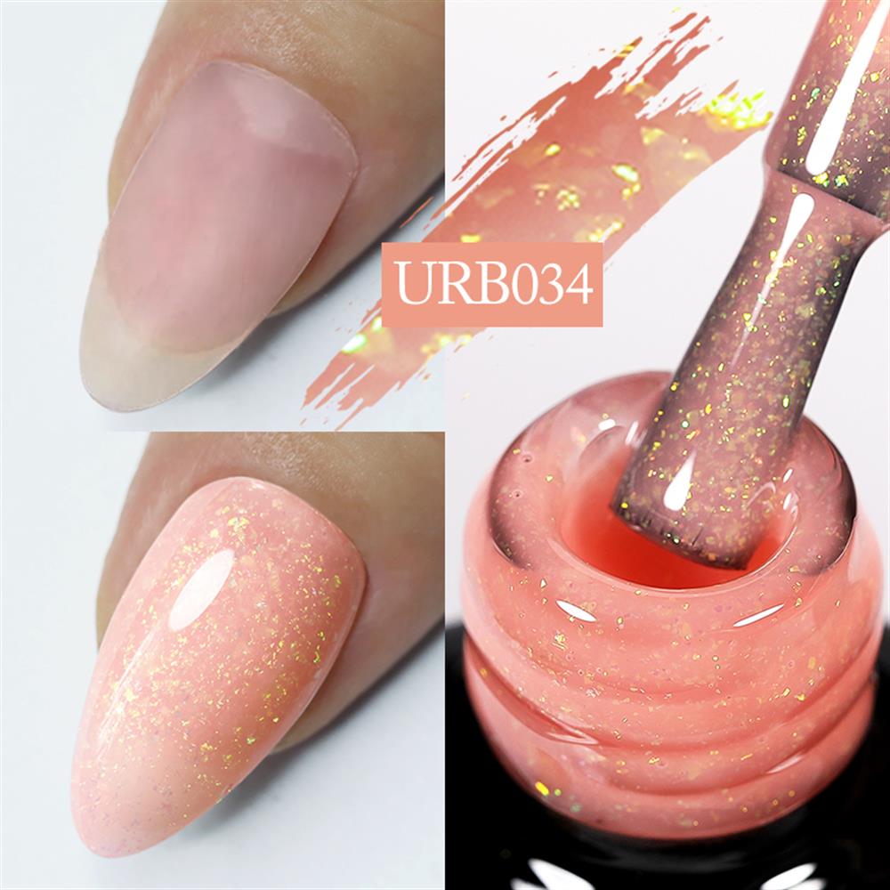 UR SUGAR 7ml Flakes Rubber Base Coat Uv Gel URB034