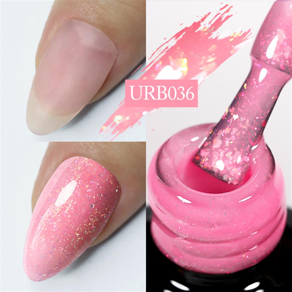 UR SUGAR 7ml Flakes Rubber Base Coat Uv Gel URB036