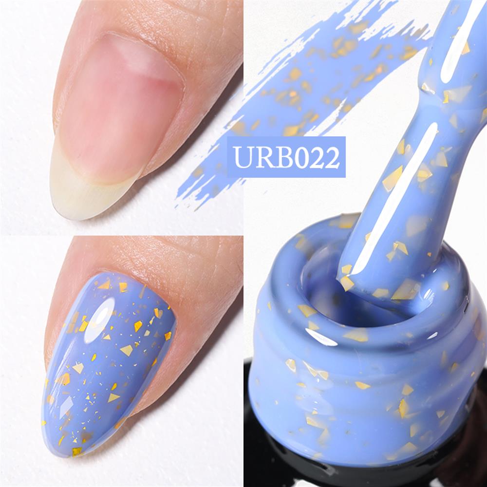 UR SUGAR 7ml Gold Glitter Rubber Base Coat Uv Gel URB022