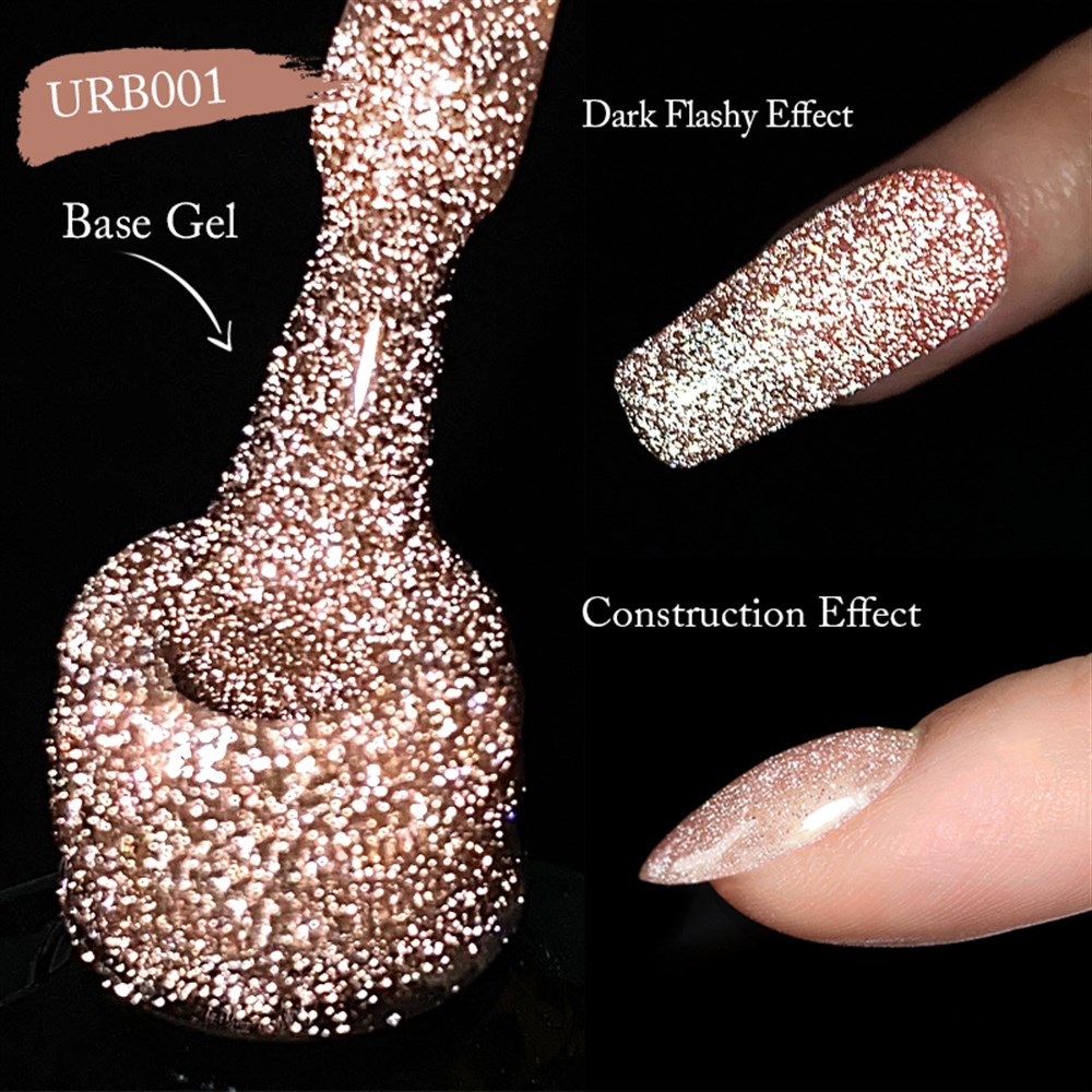 UR SUGAR 7ml REFLECTIVE (REEFLEKTÖRRLÜ FLASH) RUBBER BASE GEL URB001