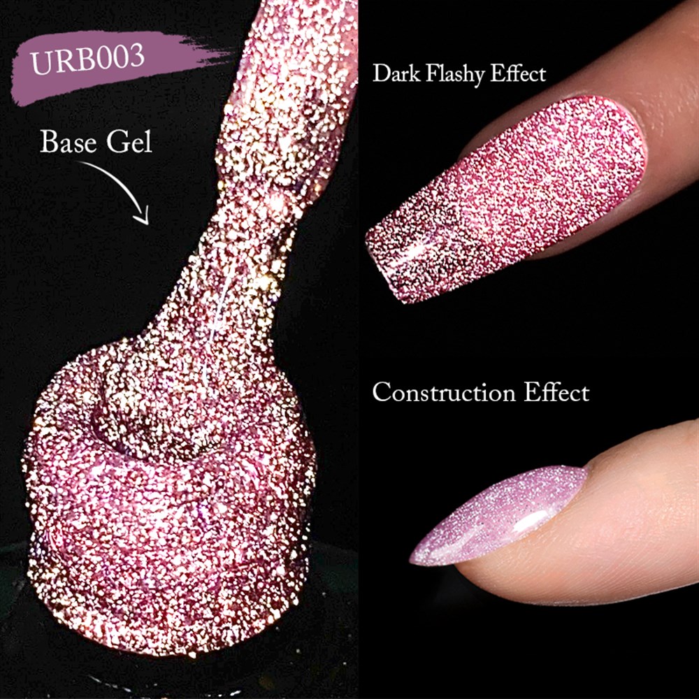 UR SUGAR 7ml REFLECTIVE (REFLEKTÖRLÜ FLASH) RUBBER BASE GEL URB002