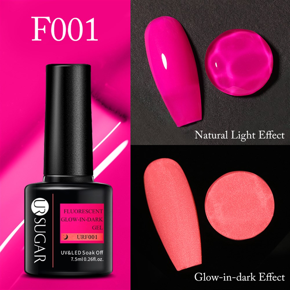UR SUGAR NEON FLORESAN (KARANLIKTA PARLAYAN)  7,5ml UV KALICI OJE  URF001