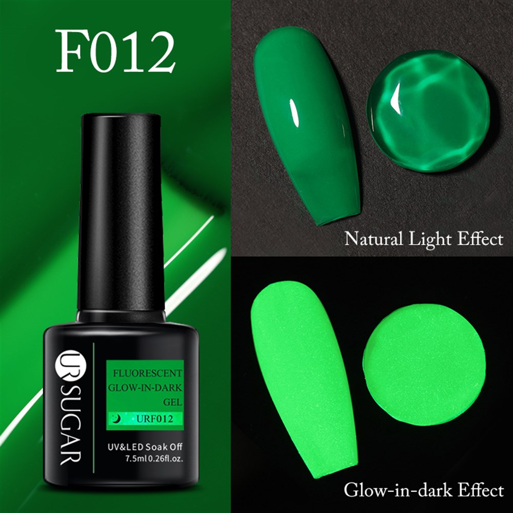UR SUGAR NEON FLORESAN (KARANLIKTA PARLAYAN)  7,5ml UV KALICI OJE  URF012