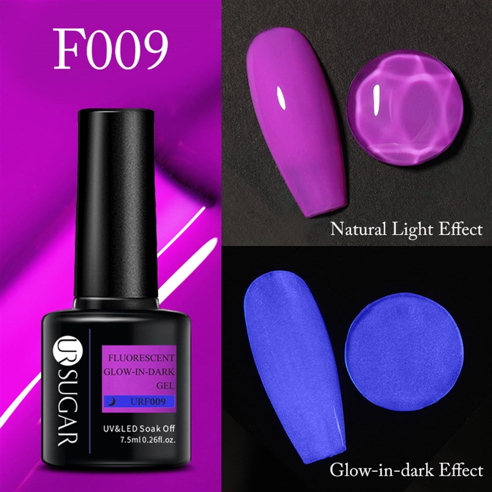 UR SUGAR NEON FLORESAN (KARANLIKTA PARLAYAN)  7,5ml UV KALICI OJE  URF009