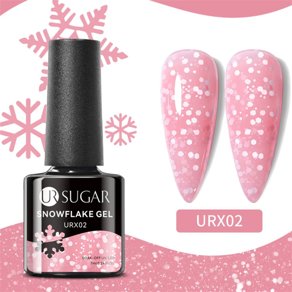 UR SUGAR SNOW FLAKE NAIL GEL URX02