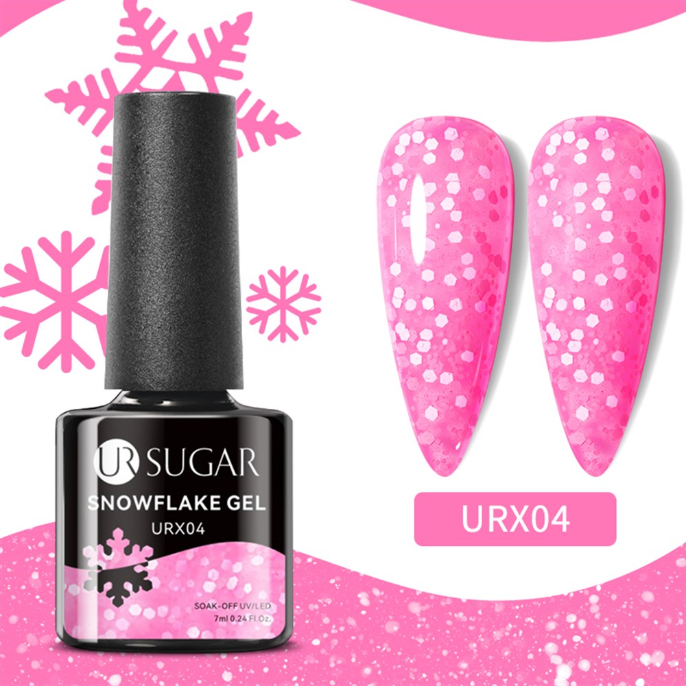 UR SUGAR SNOW FLAKE NAIL GEL URX04