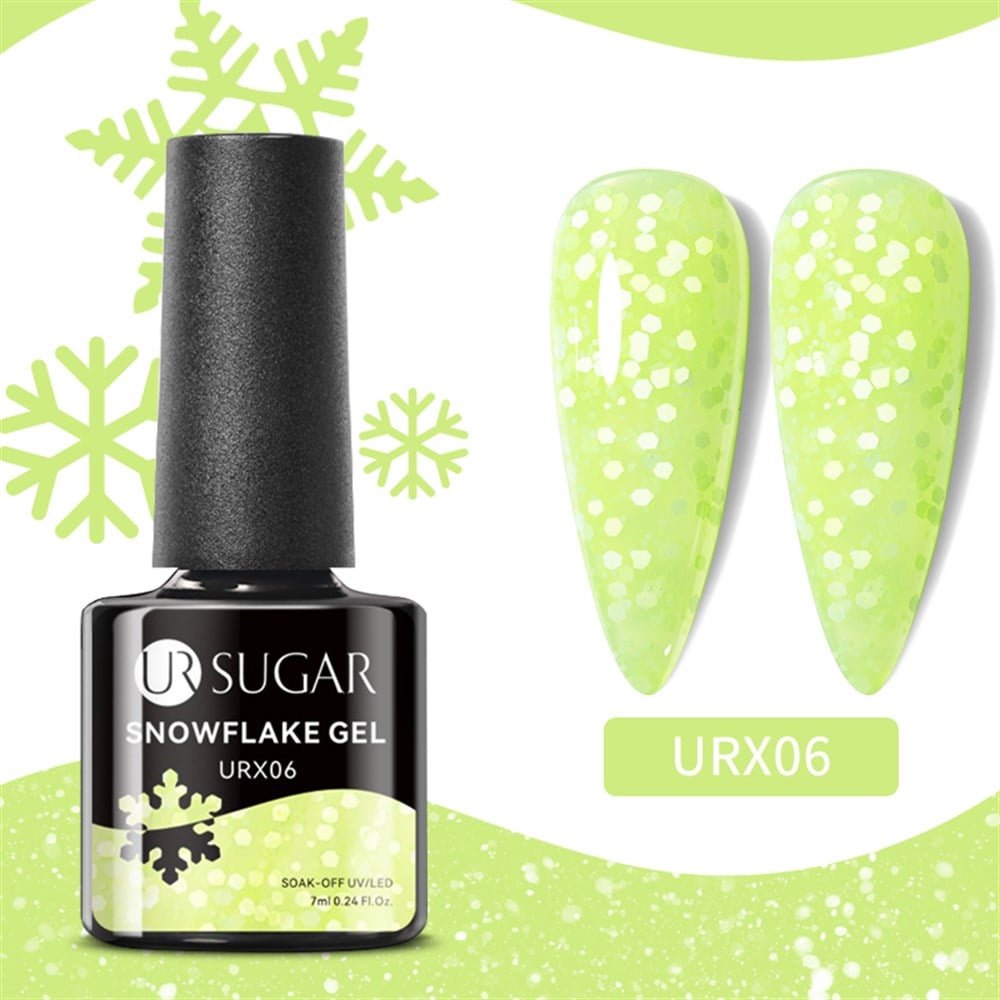 UR SUGAR SNOW FLAKE NAIL GEL URX06