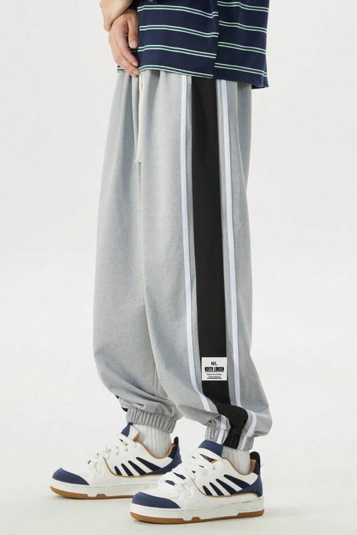 Gri Garnili Oversize Eşofman Altı - www.northlondon.com.tr