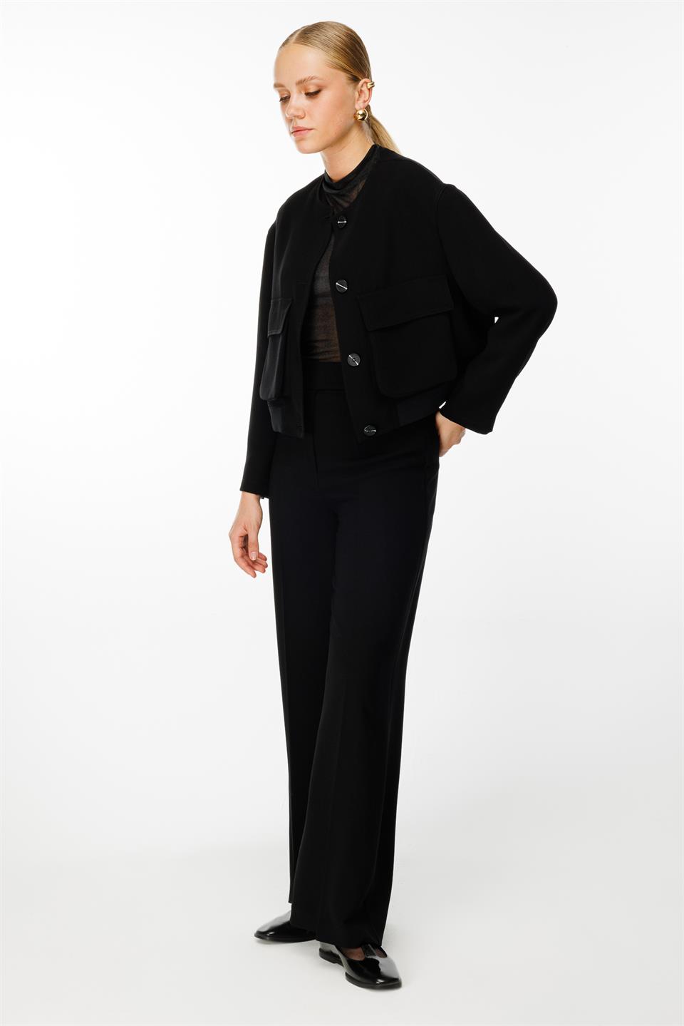 2li Bomber Ceket Pantolon Takım SİYAH