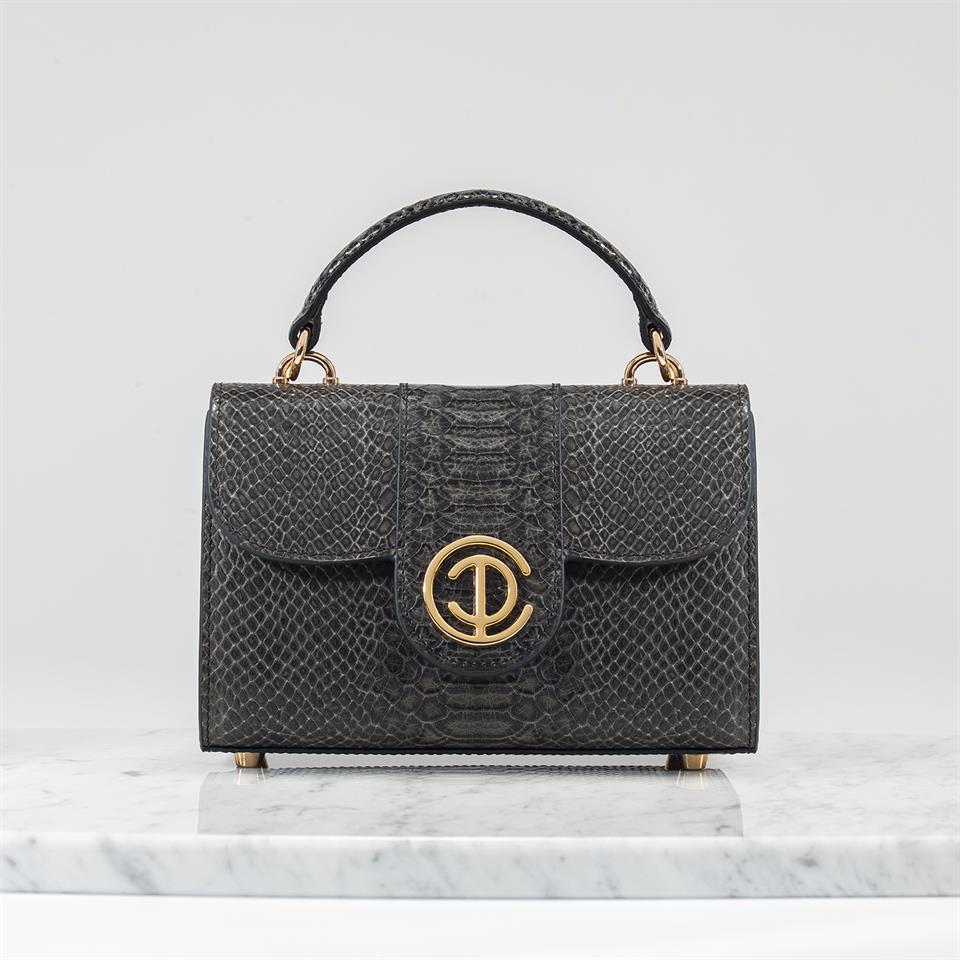 Antrasit Hakiki Deri Kadın Çantası