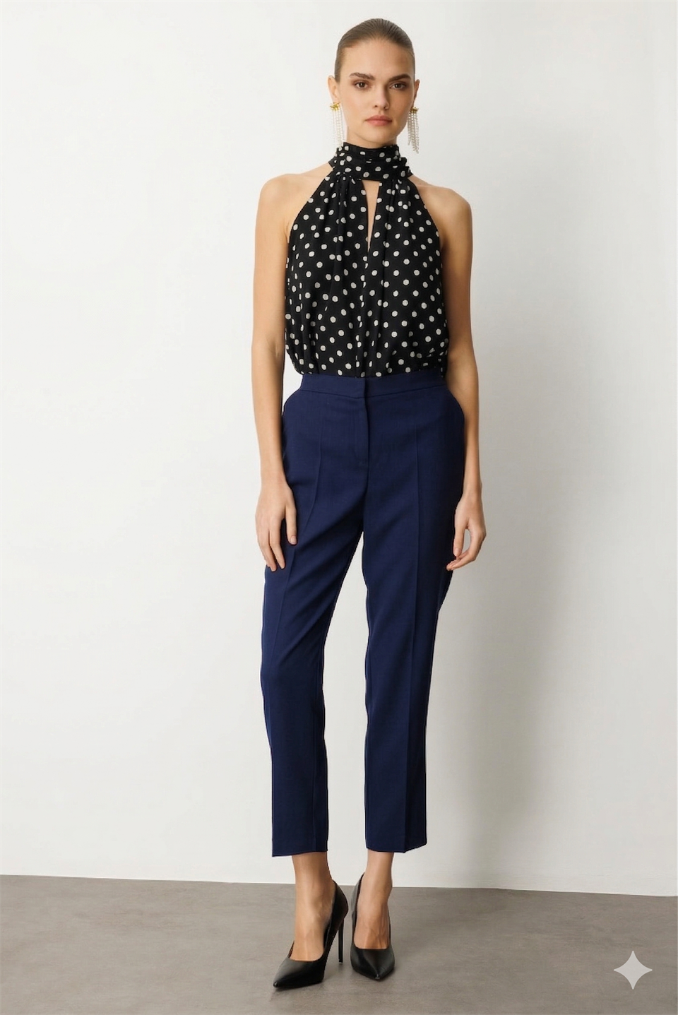 Arkası Lastikli Pantolon LACİVERT