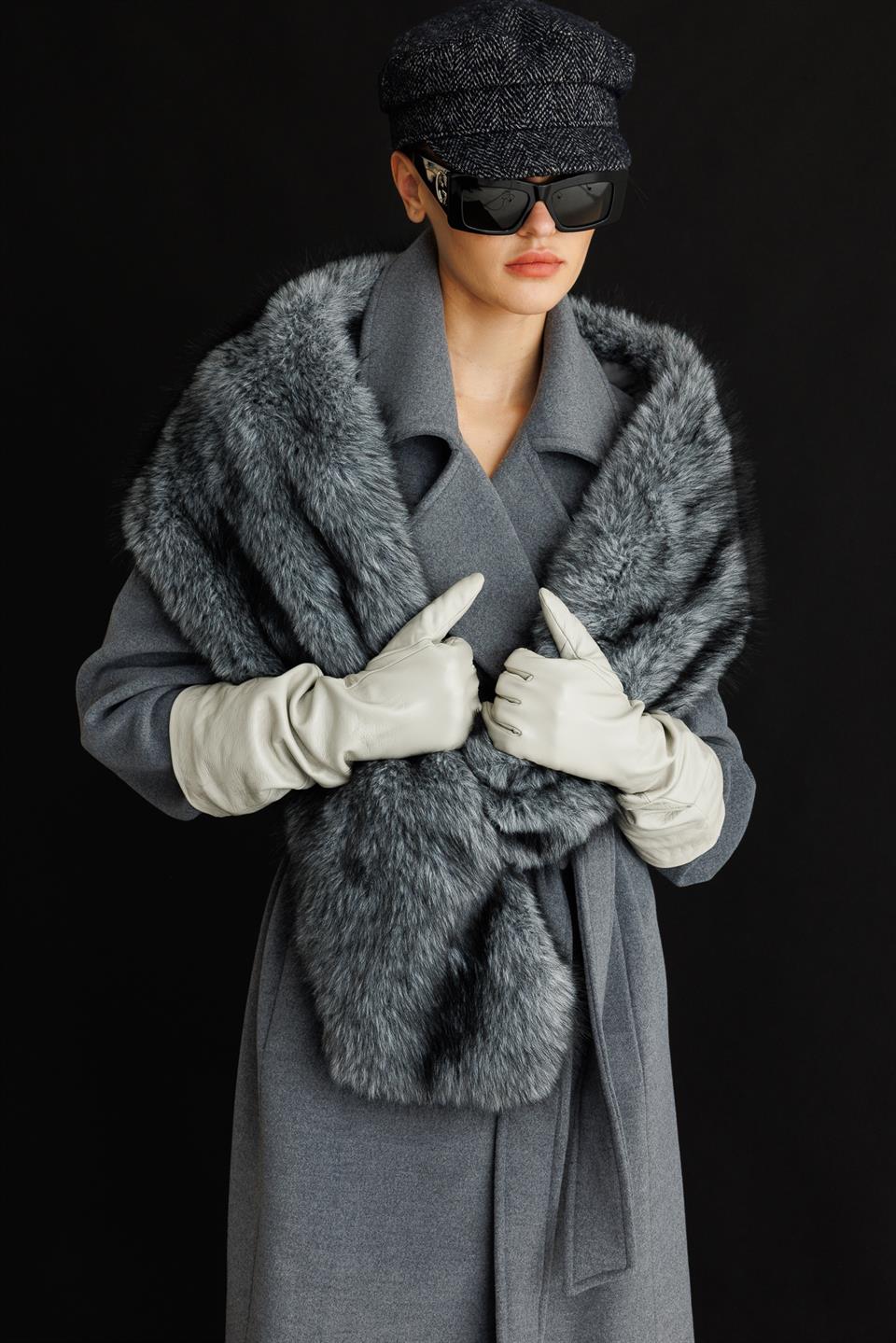 Astar Detaylı Kaşe Kaban GRİ