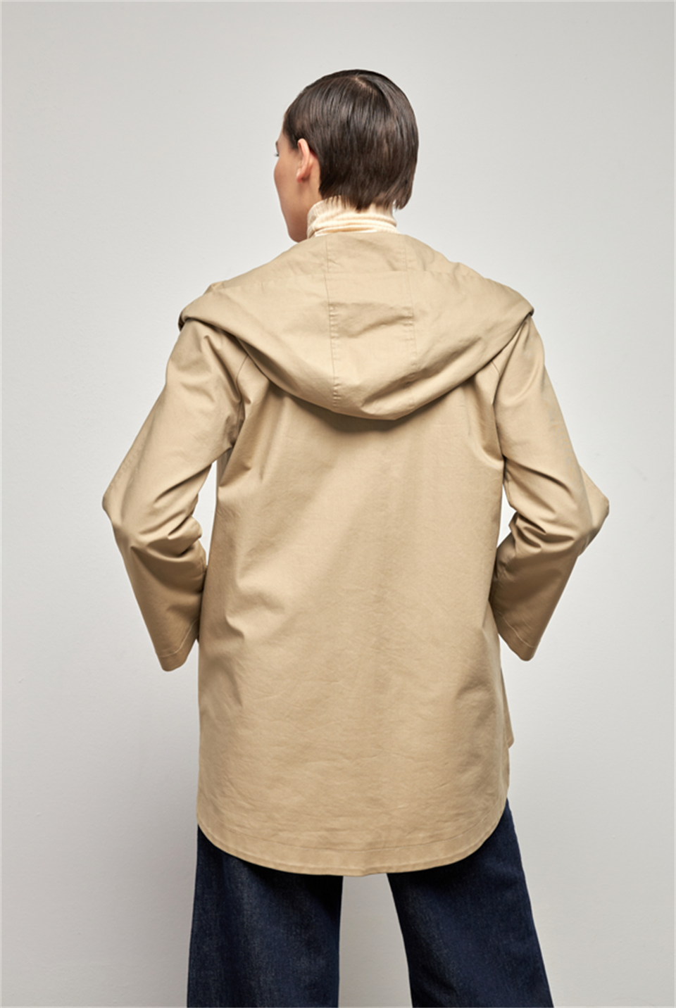 Basen Boy Kadın Trençkot TAŞ