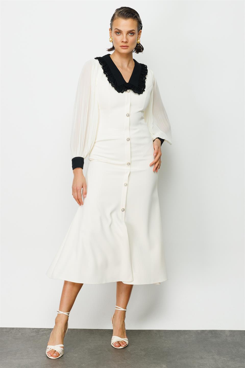 Baby Collar Dress ECRU