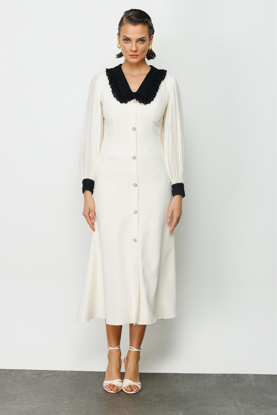 Baby Collar Dress ECRU