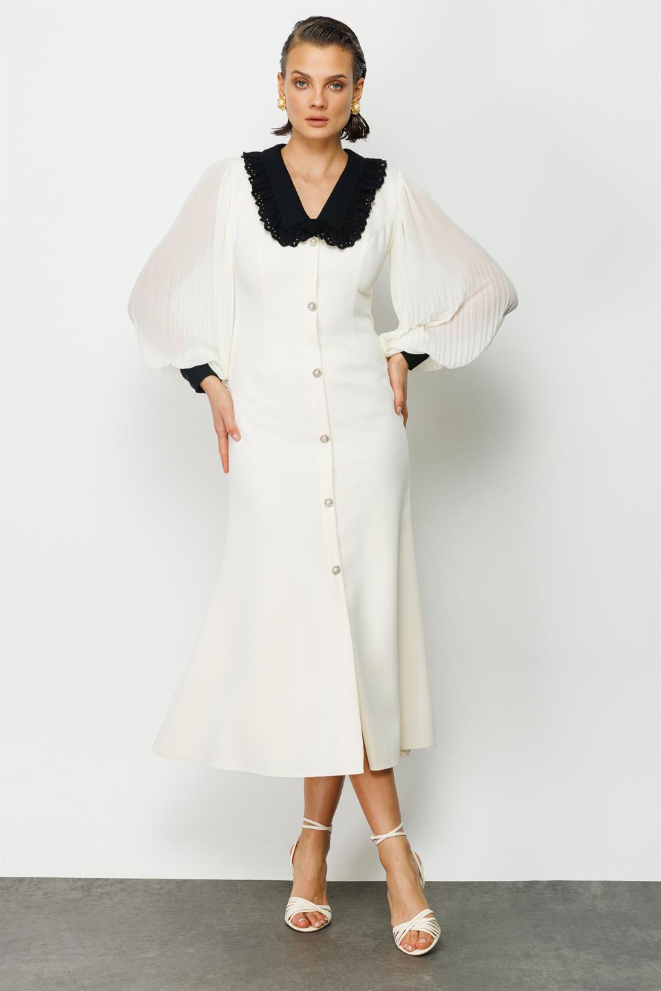 Baby Collar Dress ECRU