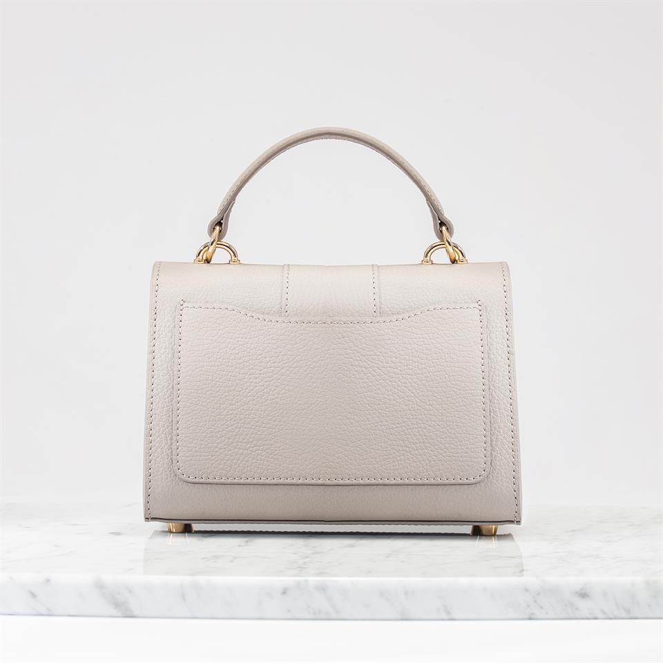 Bej Hakiki Deri Kadın Çantası