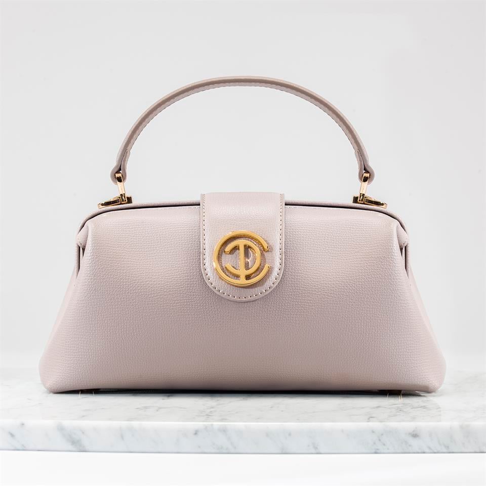 Bej Hakiki Deri Kadın Çantası