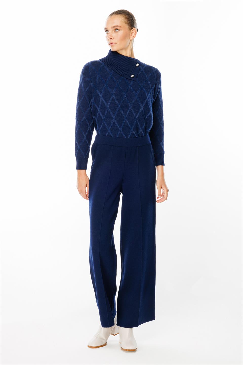 Elastic Waist Knitwear Trousers 