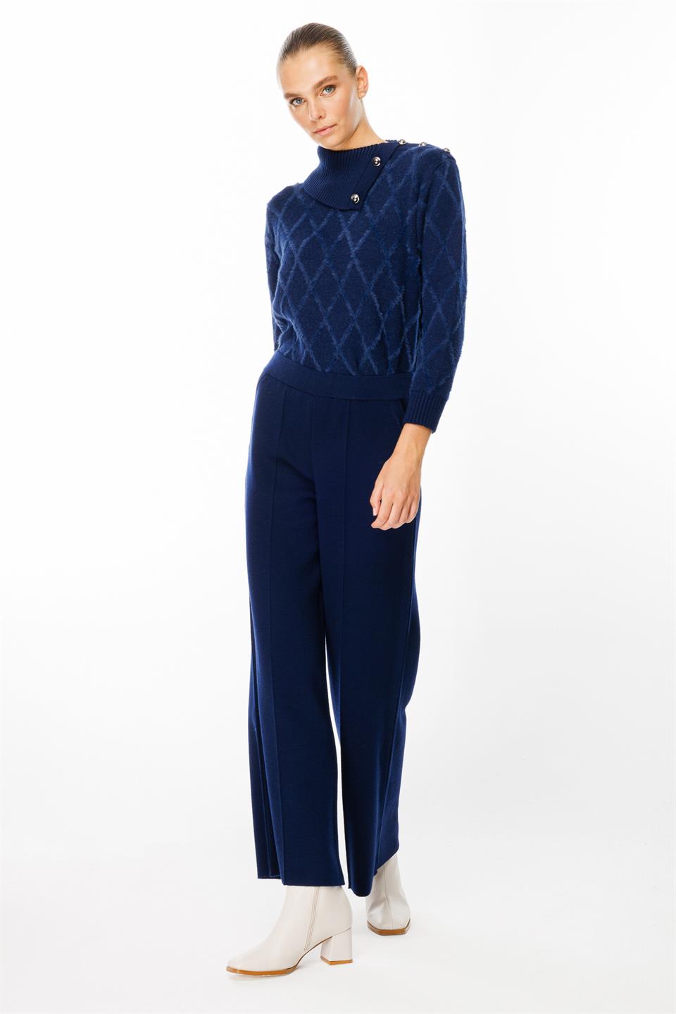 Elastic Waist Knitwear Trousers 