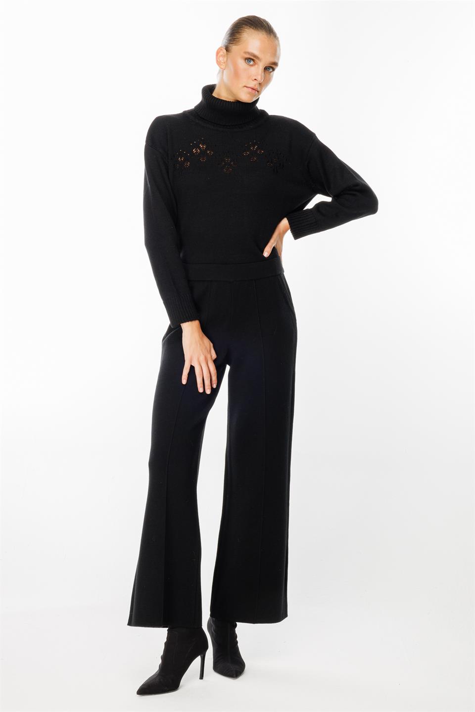 Elastic Waist Knitwear Trousers 