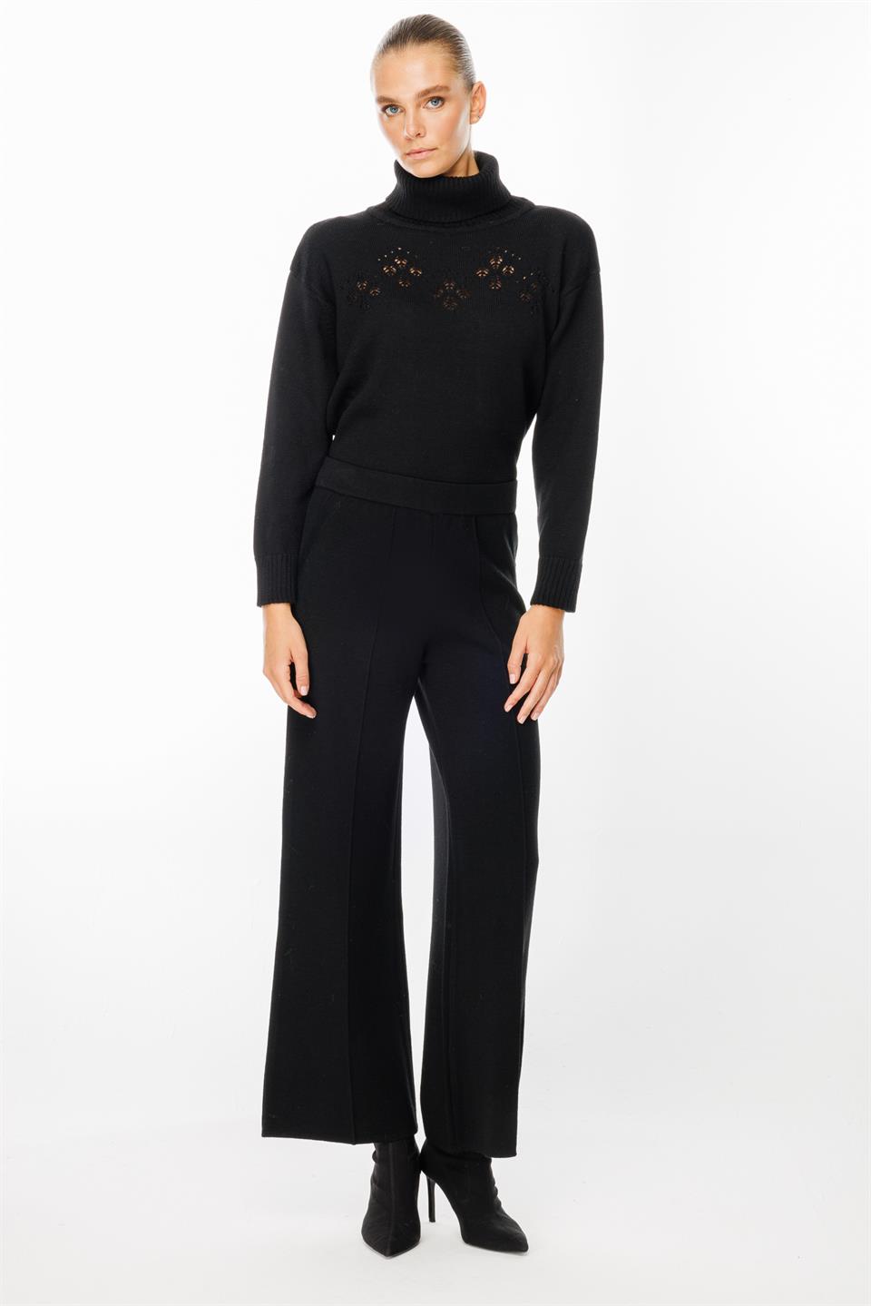 Elastic Waist Knitwear Trousers 