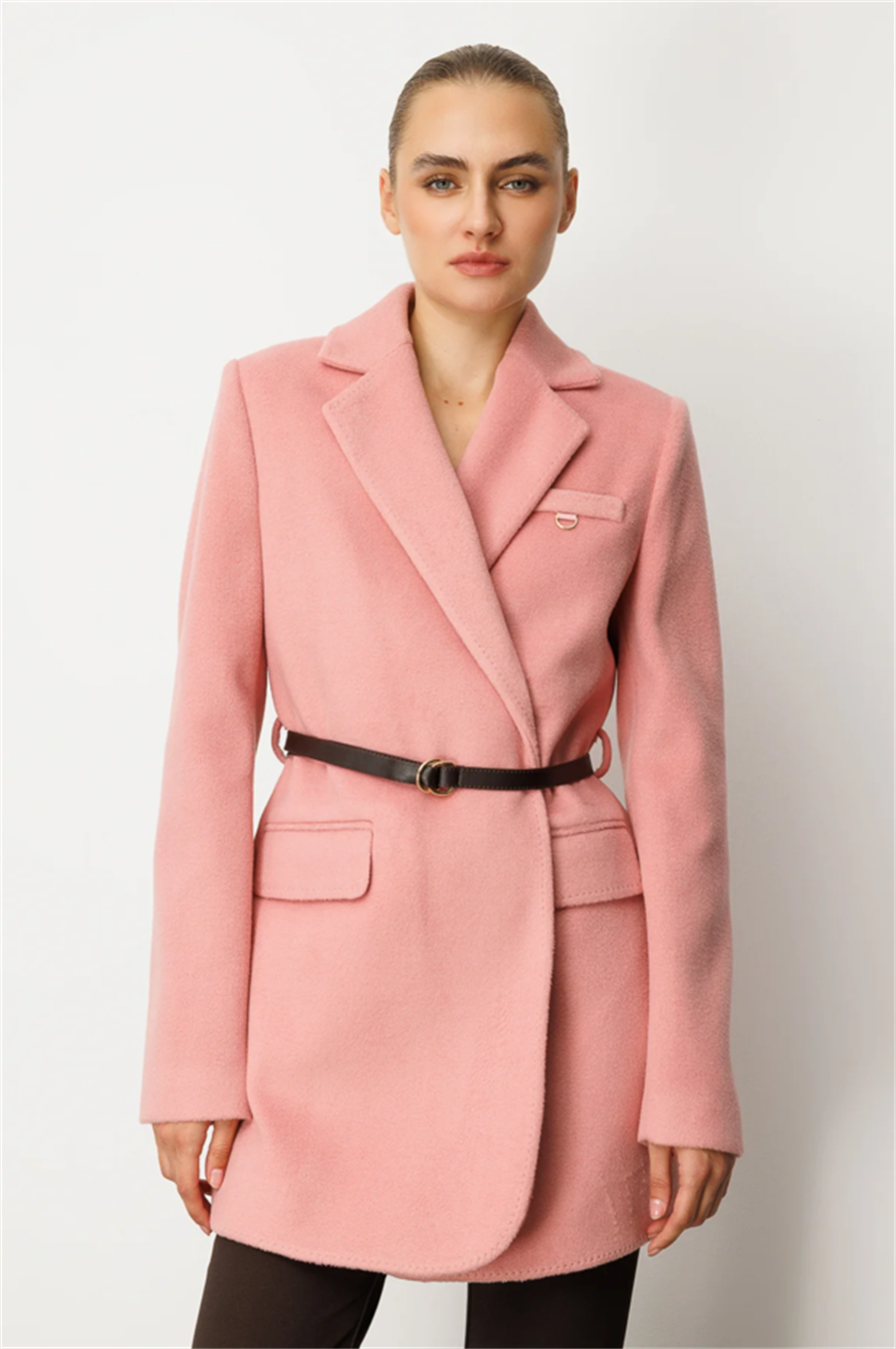 Beli Kemerli Kapak Cepli Kaban PEMBE