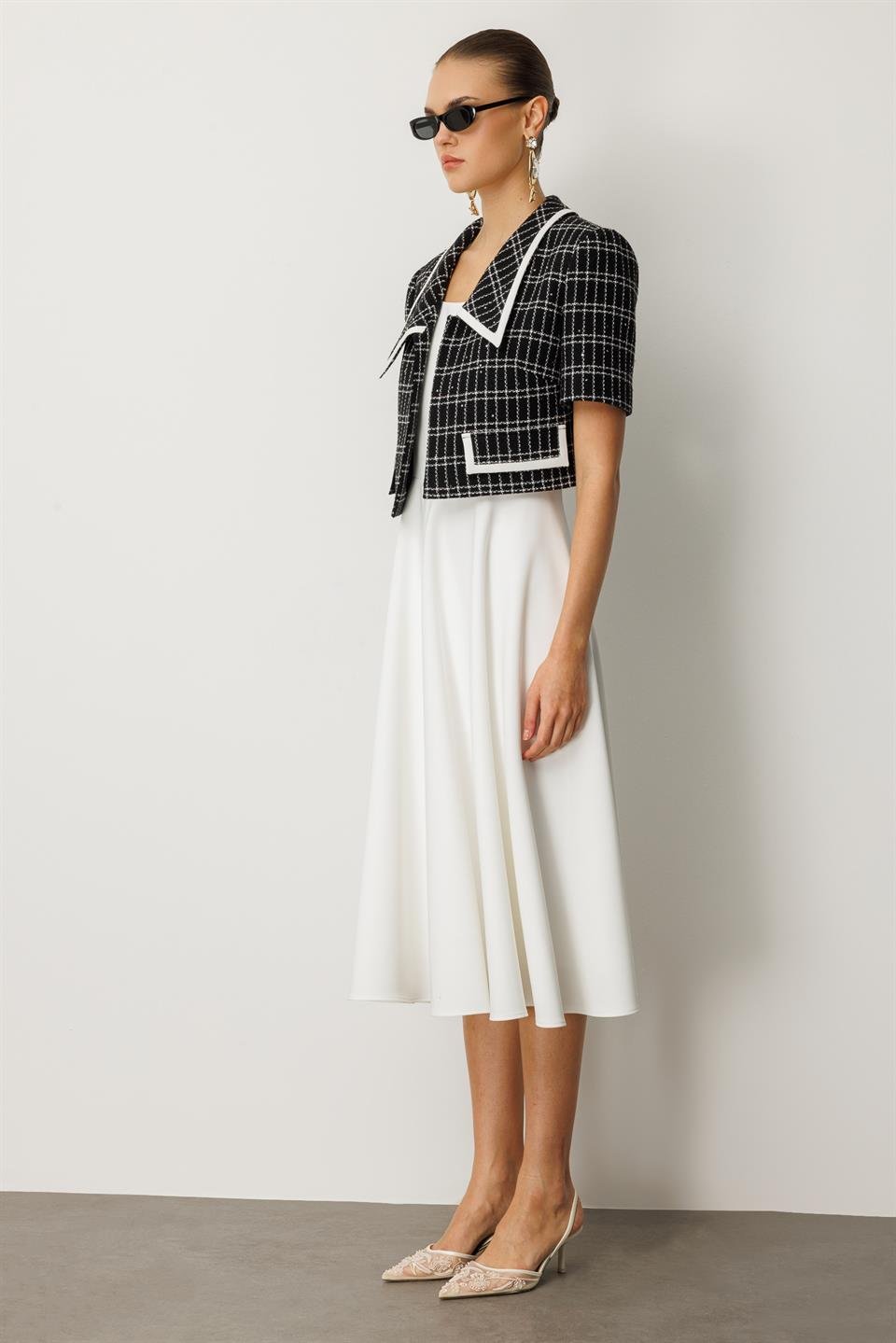 Biye Detaylı Chanel Takım SİYAH