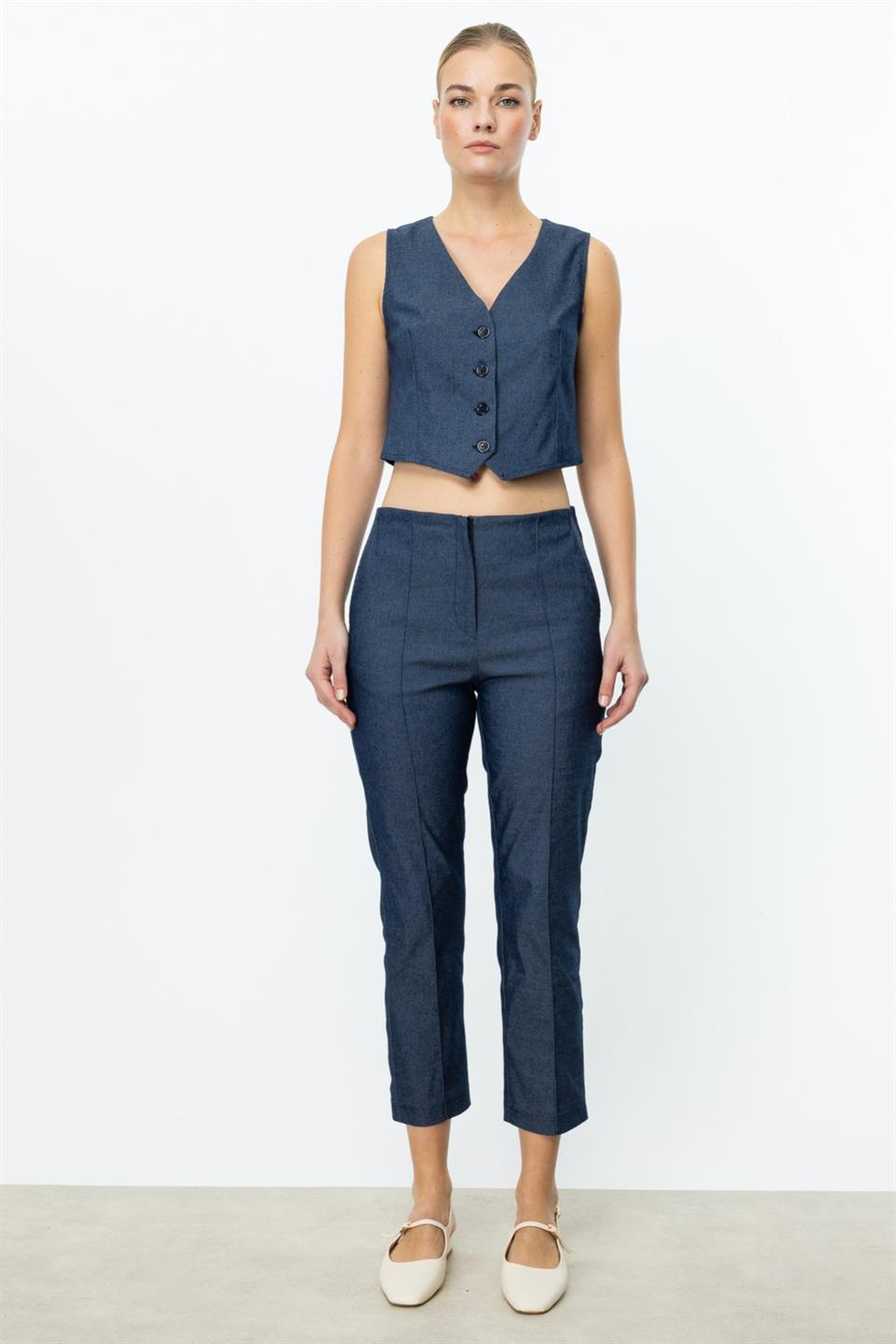 Çimalı Dar Pantolon LACİVERT