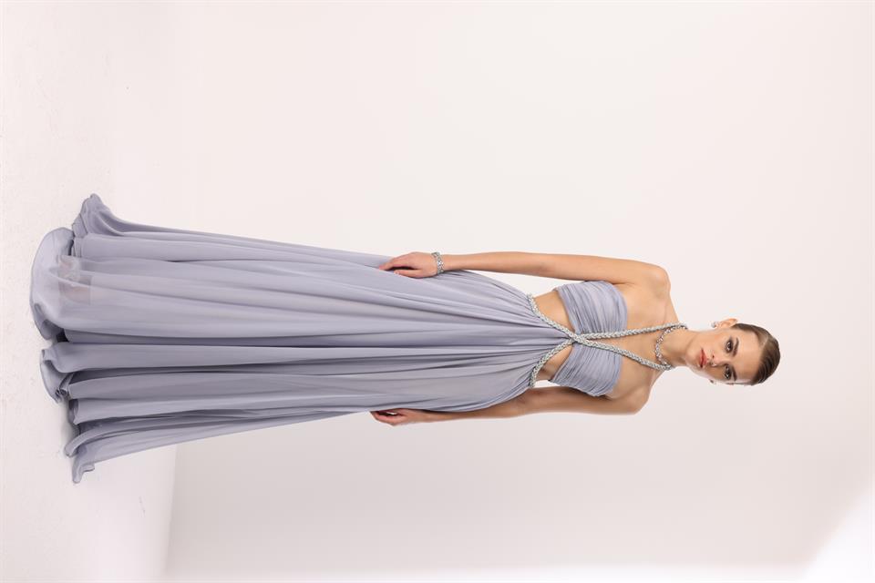 Cut Out Detay Maxi Boy Elbise SİYAH