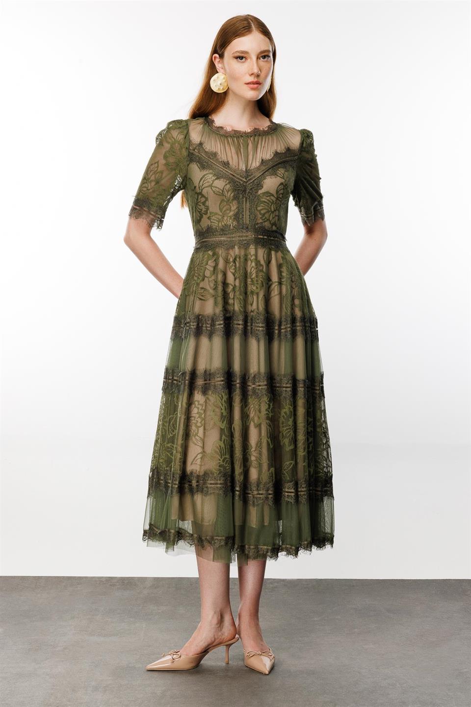 Dantel Elbise YEŞİL