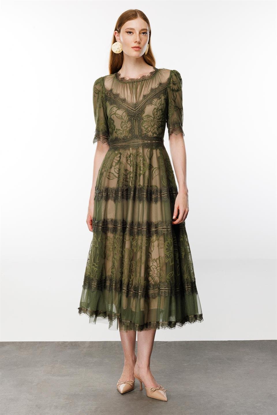 Dantel Elbise YEŞİL