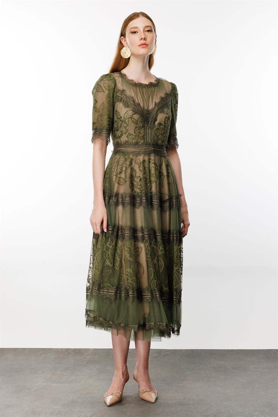 Dantel Elbise YEŞİL