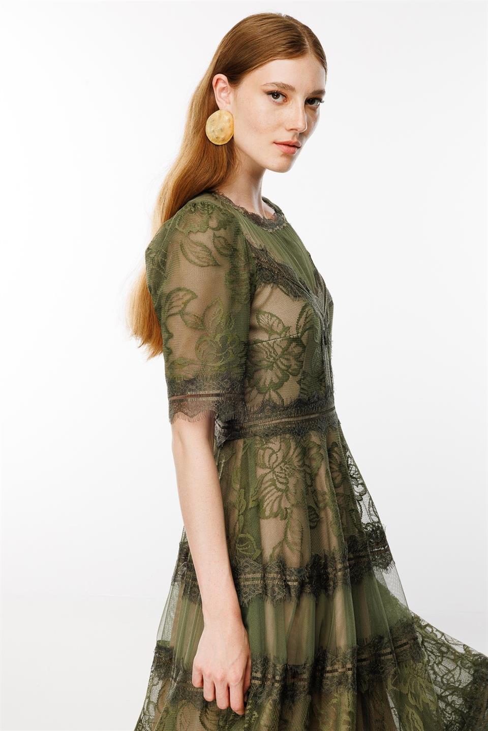 Dantel Elbise YEŞİL