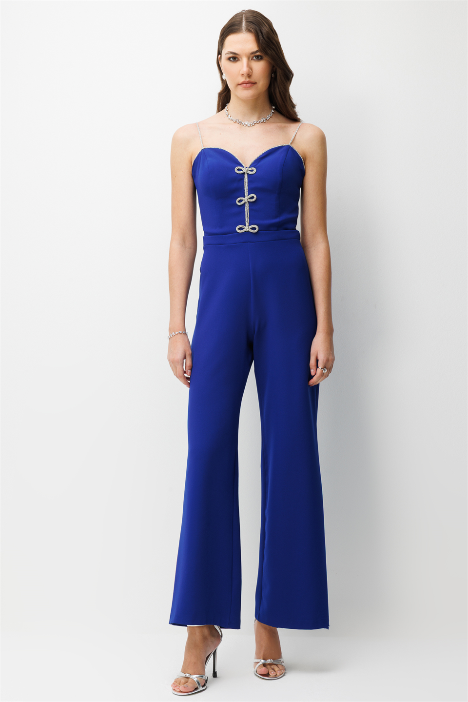 Fiyonk Detaylı Straplez Tulum SAKS