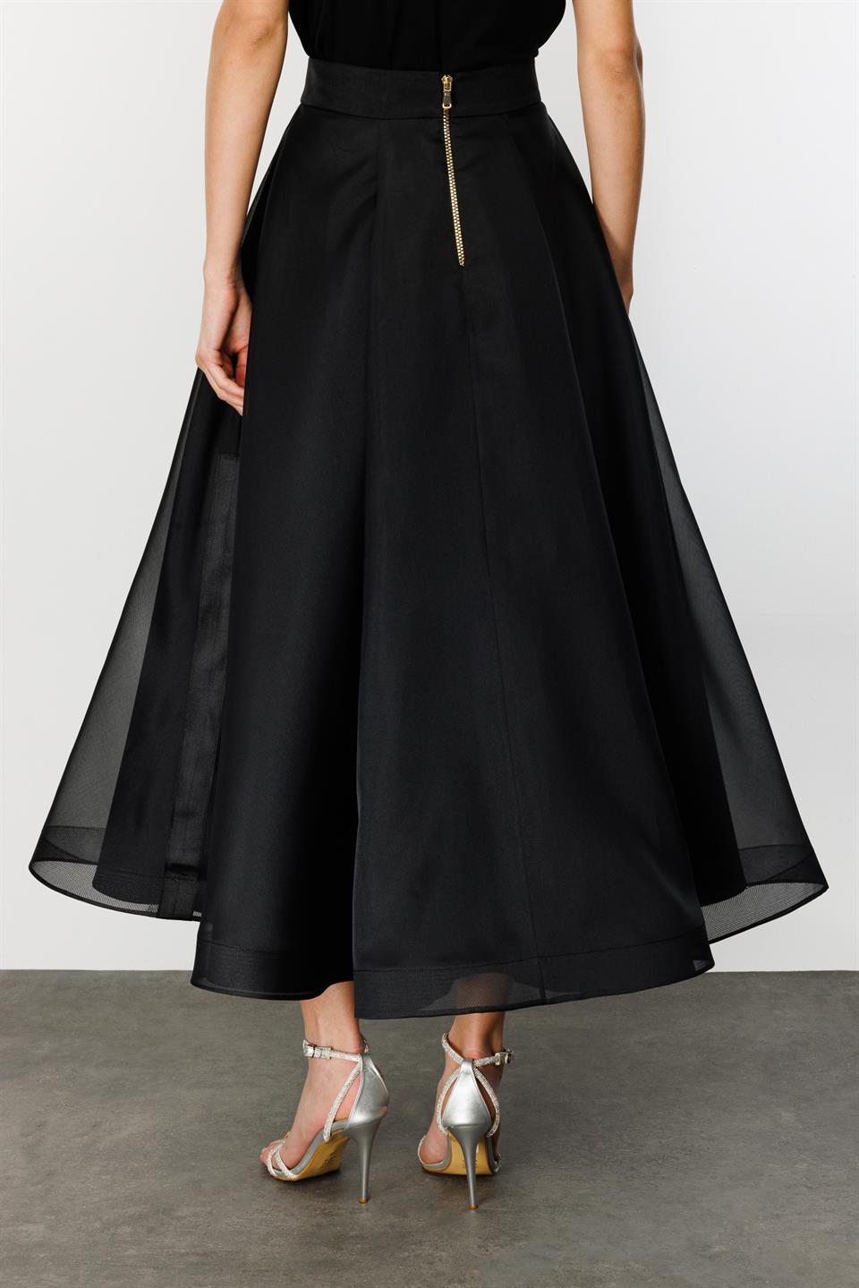 Grogen Floral Skirt BLACK