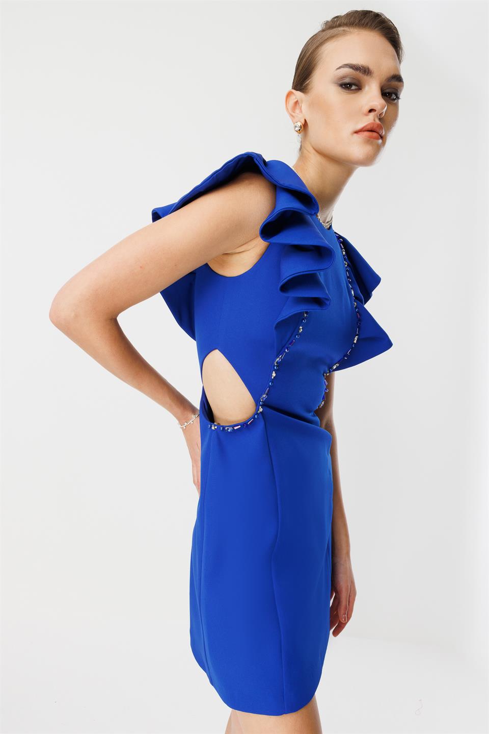 İki Yanı Açık Elbise SAKS