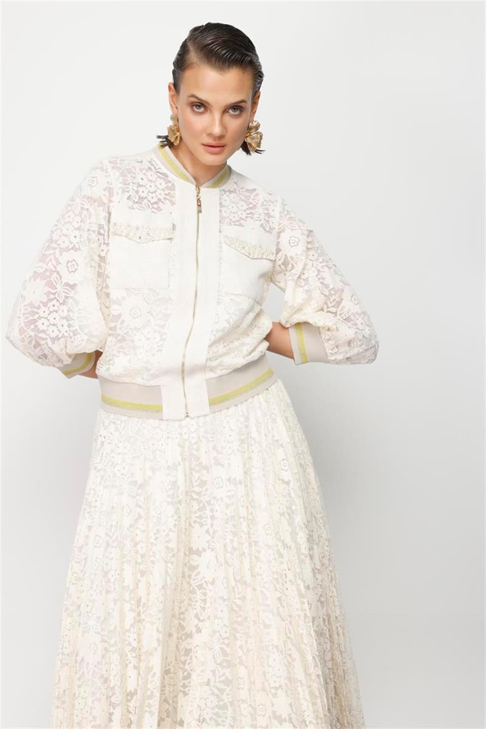 İnci Detay Takım EKRU