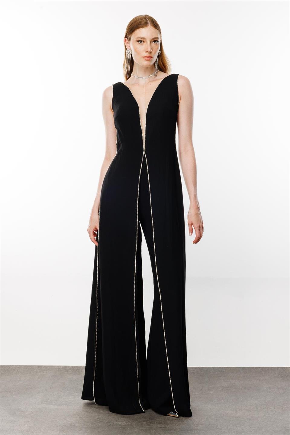 Embroidered Jumpsuit BLACK
