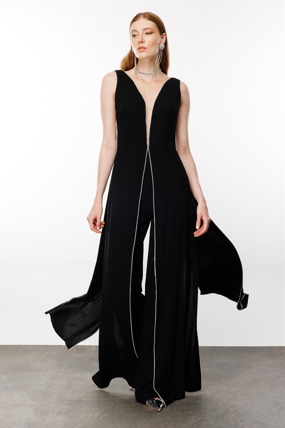 Embroidered Jumpsuit BLACK