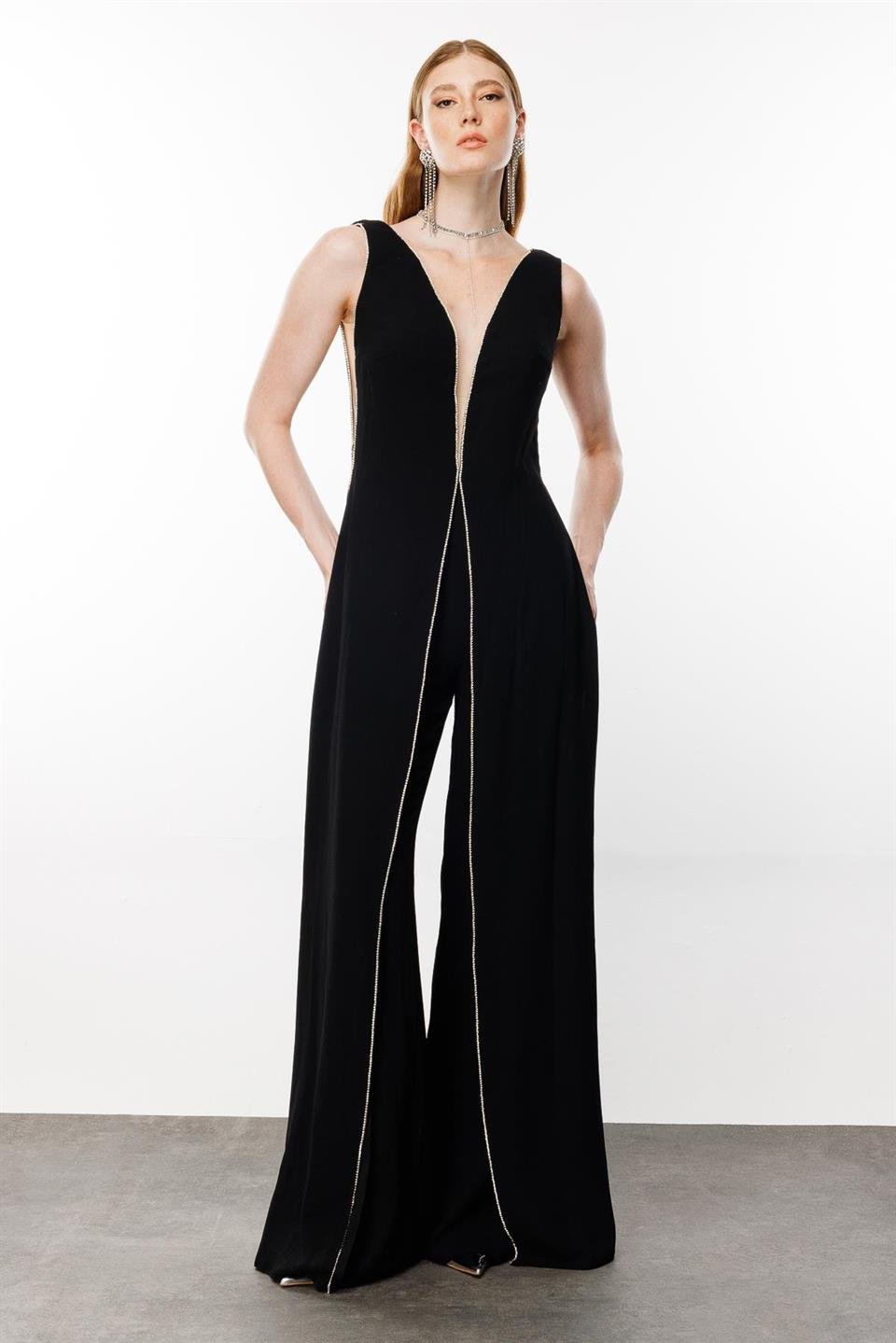 Embroidered Jumpsuit BLACK