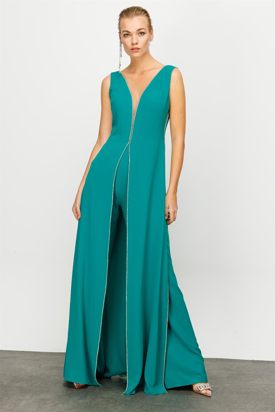 Embroidered Jumpsuit EMERALD