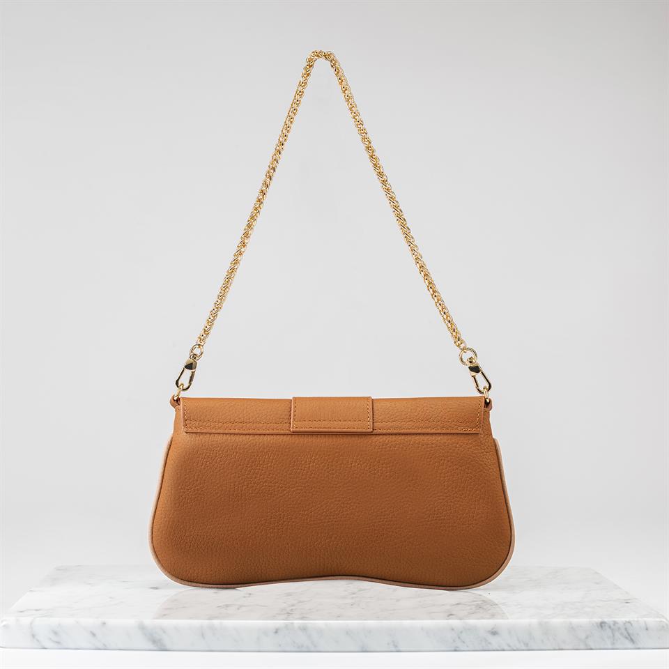 Brown Genuine Leather Womens Handbag