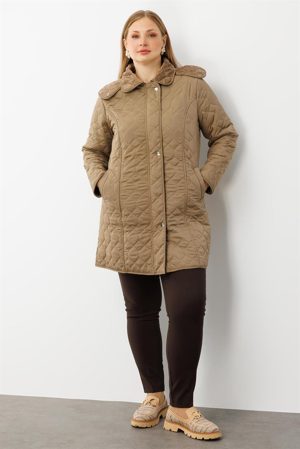 Hooded Coat MINK